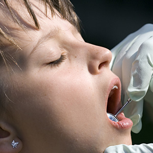 Photo of child having Dental exam